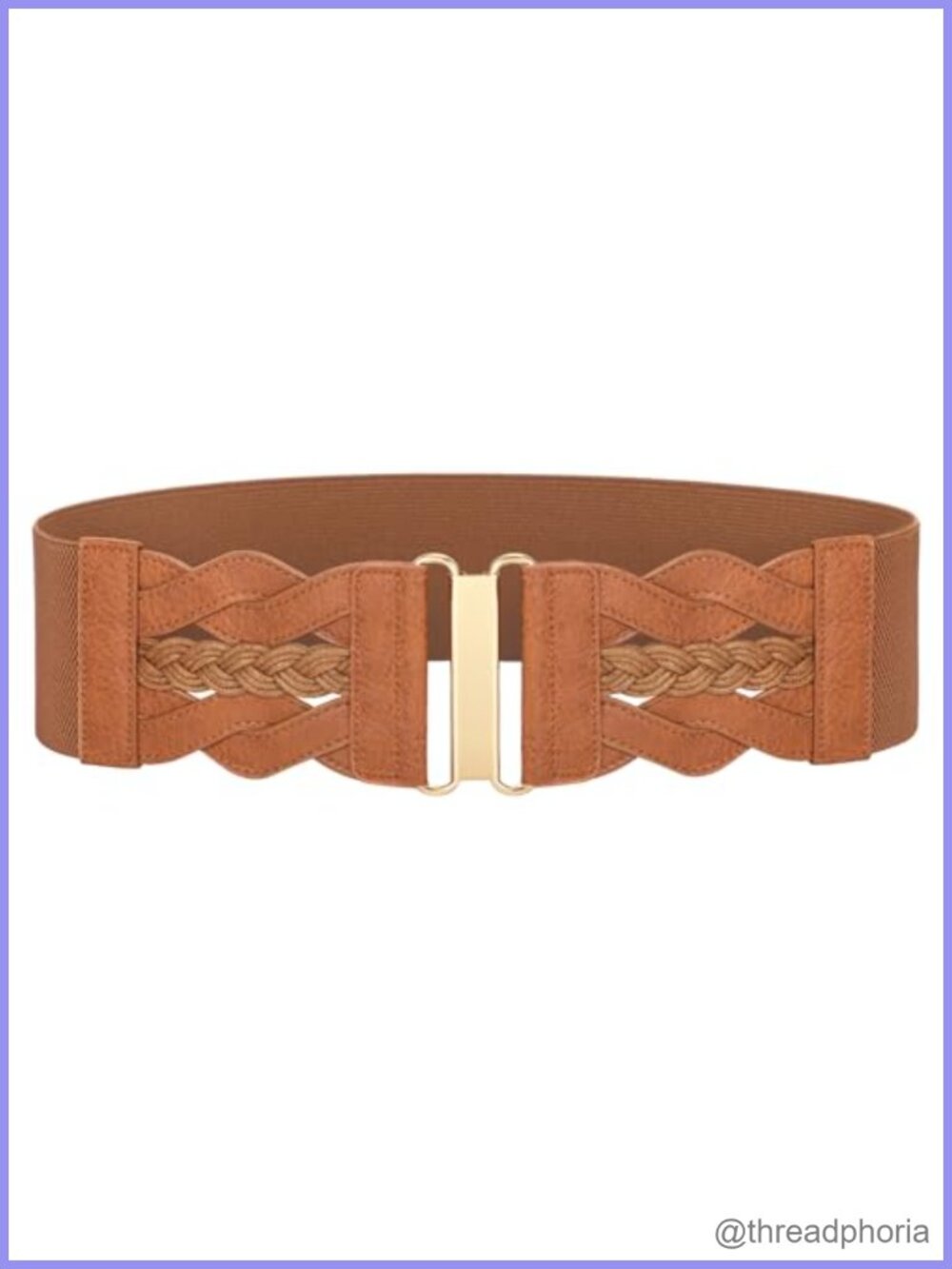 Wide Elastic Waist Belt Stretchy Gold Buckle Women Dress Skirt Coat Belt